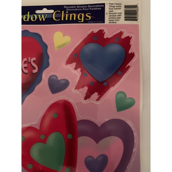 Valentine's Day Window Clings Hearts Love Teddy Bears Candy Cupid Honey 2003 - Picture 8 of 12